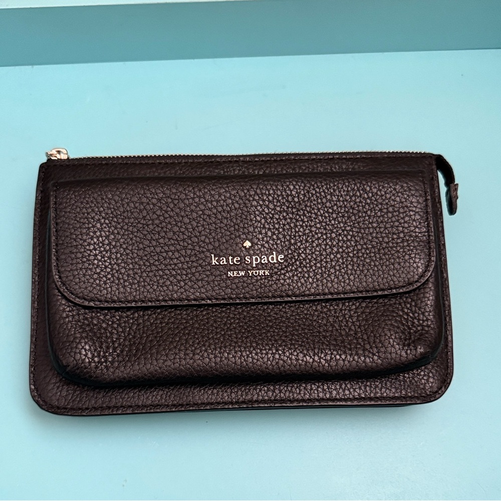 Kate Spade Leila Small Pebbled Leather Crossbody Black - Like New No Strap